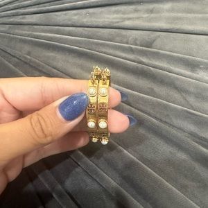 Tory Burch hoops with pearls